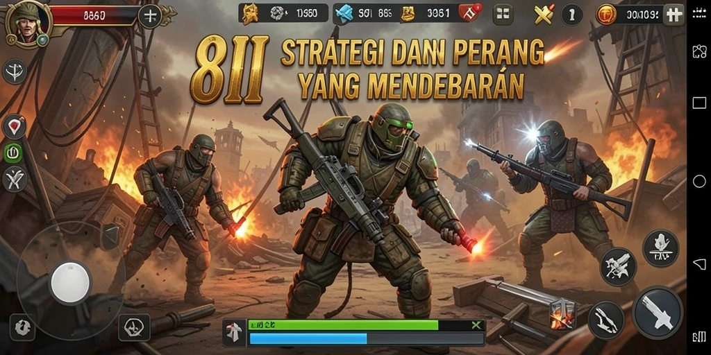 Tampilan gameplay 8II yang mengesankan dengan aksi strategi real-time.