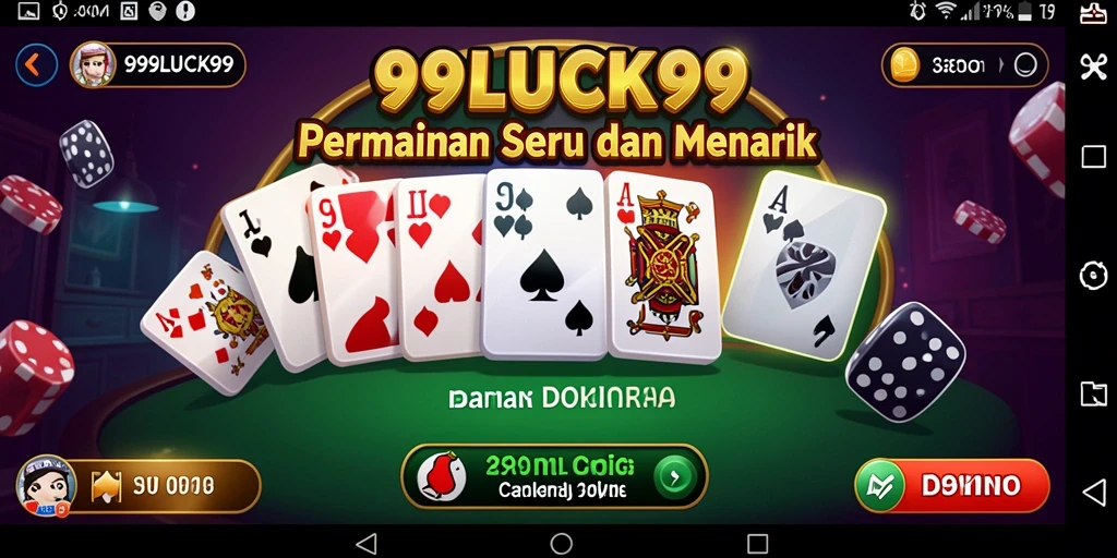 Screenshot utama dari gameplay seru 99LUCK99 dalam permainan Domino.