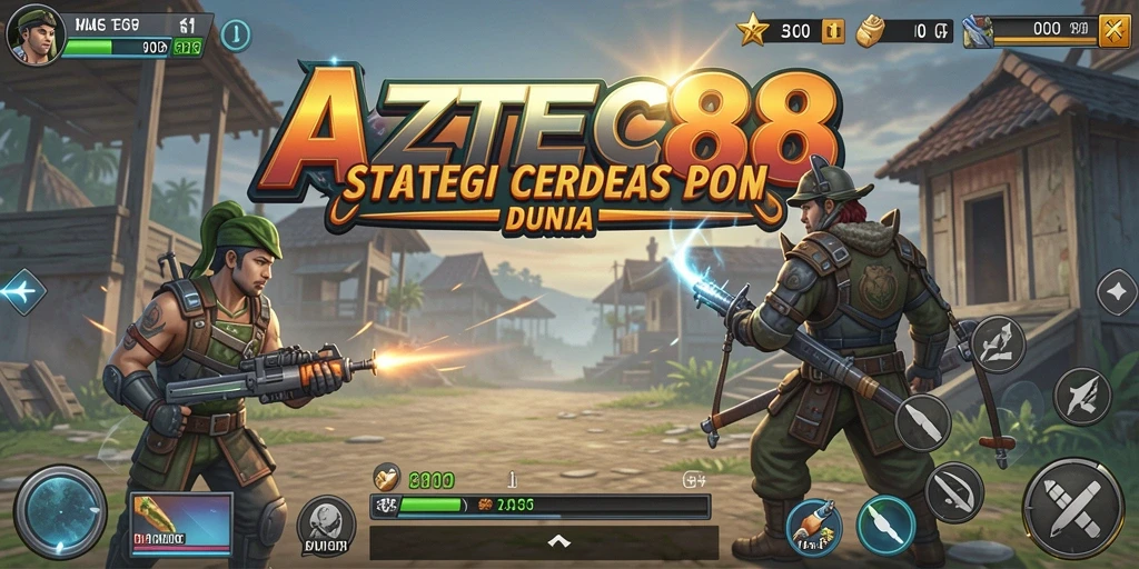 Menampilkan pertempuran unit strategis yang mendebarkan dalam AZTEC88.