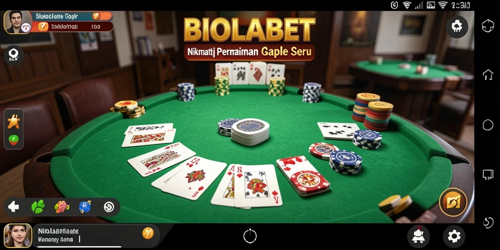 Screenshot gameplay Gaple dari BIOLABET yang menarik dan seru.