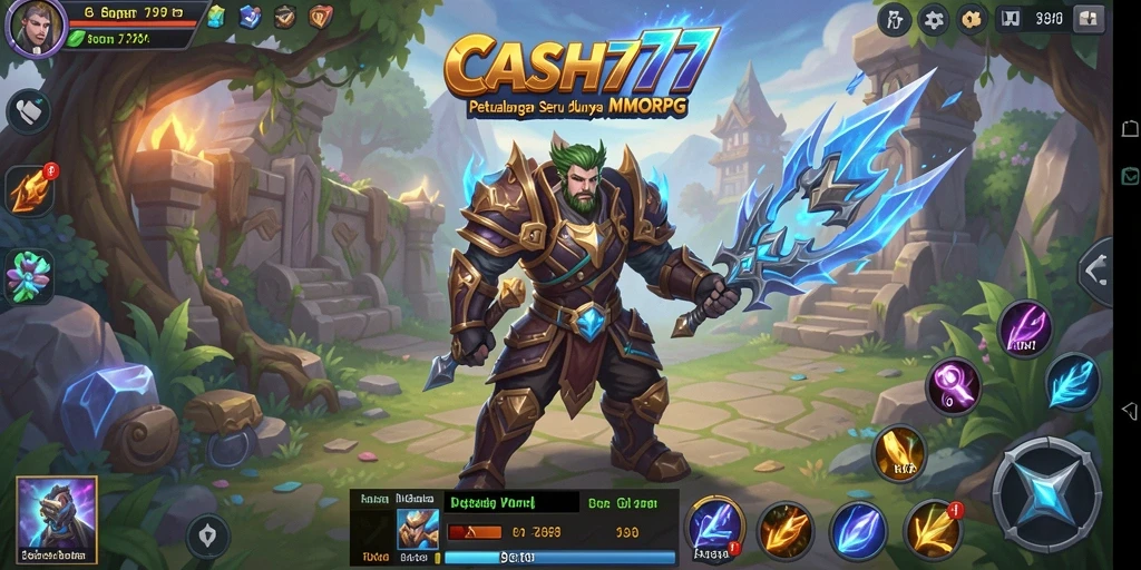 Screenshot gameplay <strong>CASH777</strong> yang menunjukkan pertarungan seru di dalam dunia MMORPG.