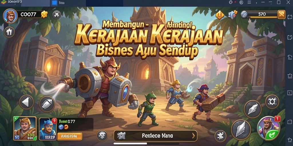Tampilan gameplay <strong>COO77</strong> yang seru dengan manajemen bisnis interaktif.