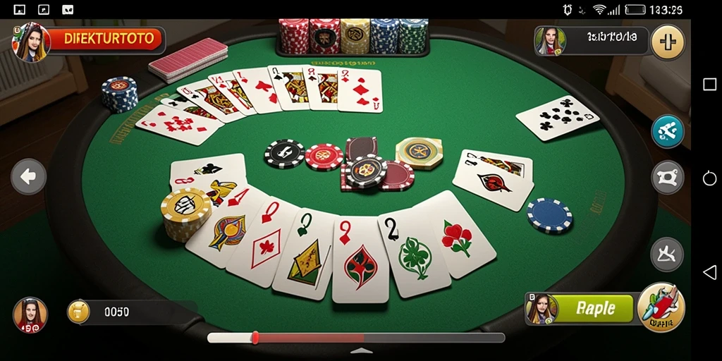 Gameplay seru di DIREKTURTOTO menampilkan keseruan Gaple.