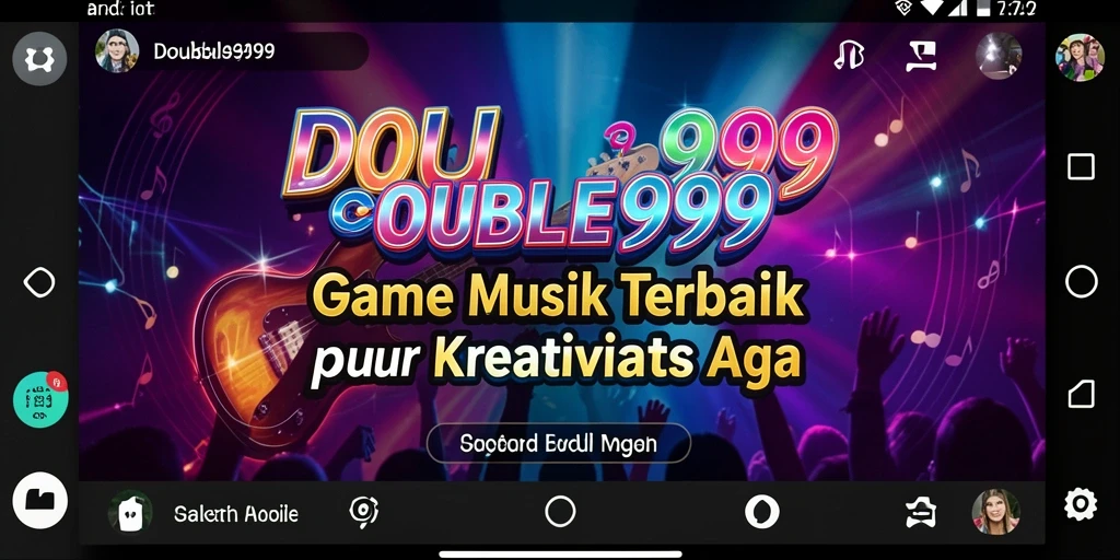 Tangkapan layar utama DOUBLE999 menunjukkan gameplay interaktif dan seru dalam musik.