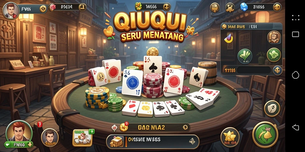 Screenshot utama FW66 menampilkan aksi seru gameplay QiuQiu.