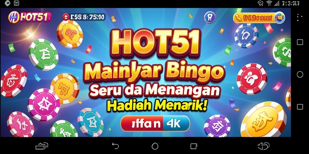 Tampilan gameplay seru Bingo di HOT51 dengan banyak hadiah menarik.