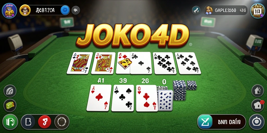 Tampilan gameplay seru saat bermain Gaple di JOKO4D.