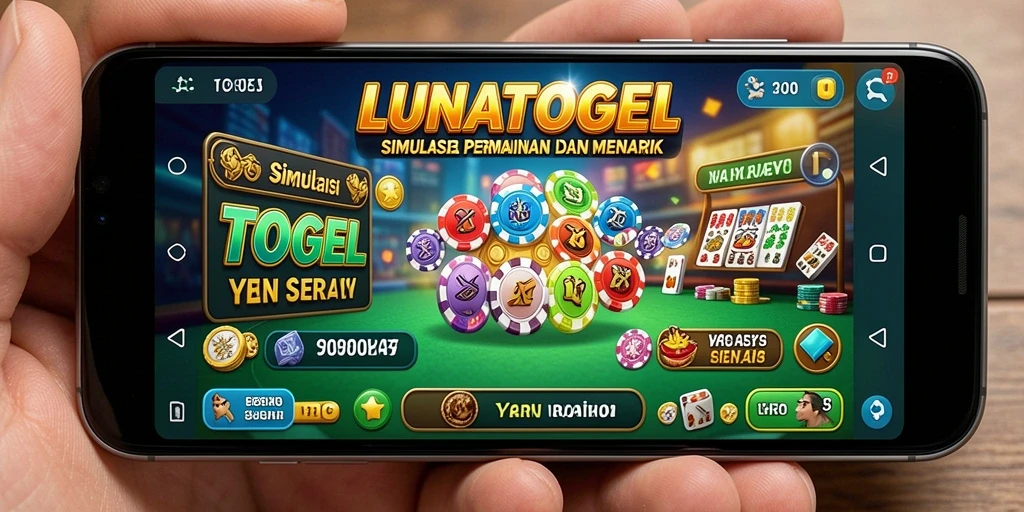 Tampilan gameplay LUNATOGEL dengan grafis menarik dan interaksi pengguna.