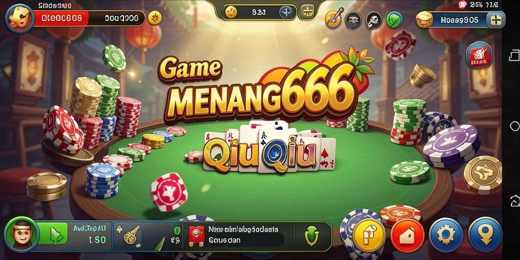 Tampilan menarik dari gameplay QiuQiu di MENANG666.