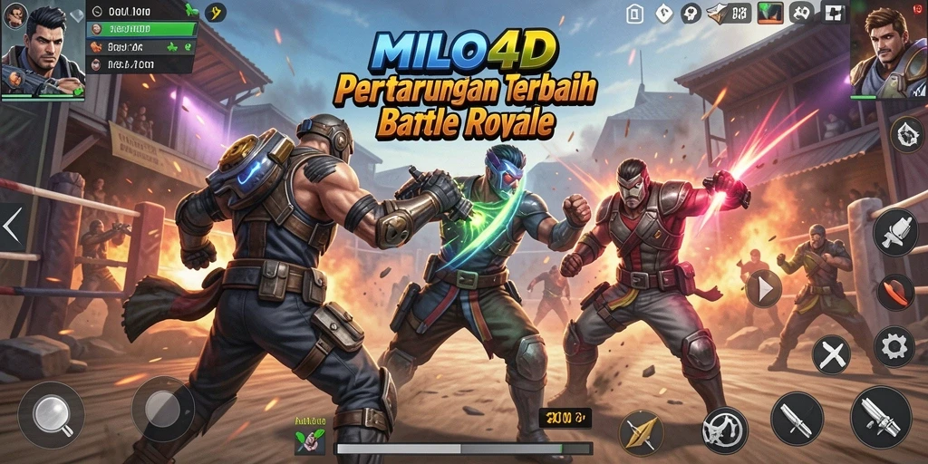 Tangkapan layar MILO4D menampilkan aksi seru dalam pertempuran Battle Royale.