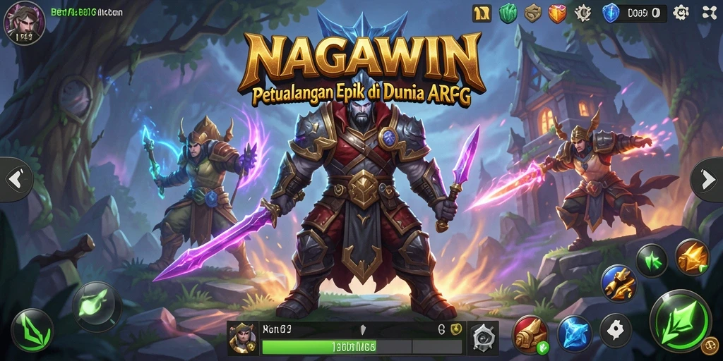 Tampilan gameplay NAGAWIN yang mendebarkan dan strategis.