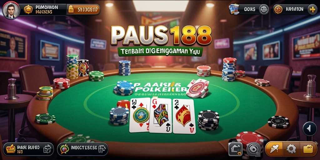 Screenshot PAUS188 menunjukkan pengalaman bermain poker yang seru dan kompetitif.
