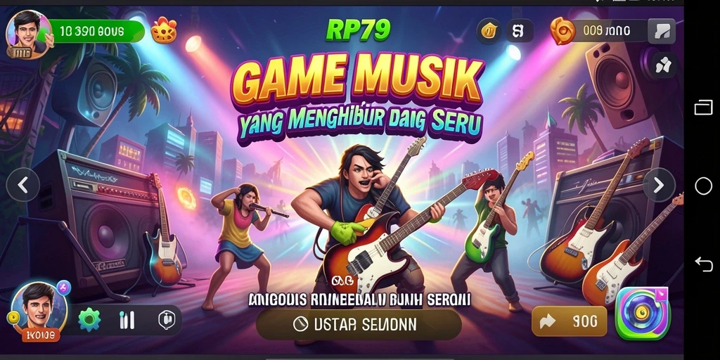 Tampilan gameplay RP79 yang menampilkan keseruan bermain musik.
