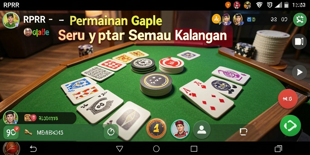 Tampilan gameplay Gaple yang menyenangkan di RPRR.