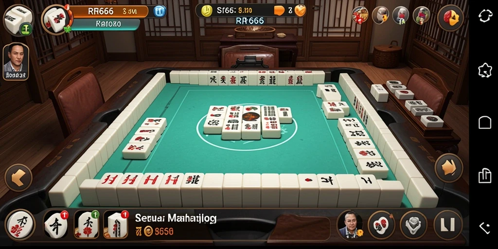 Tampilan gameplay menarik dari permainan Mahjong RR666.