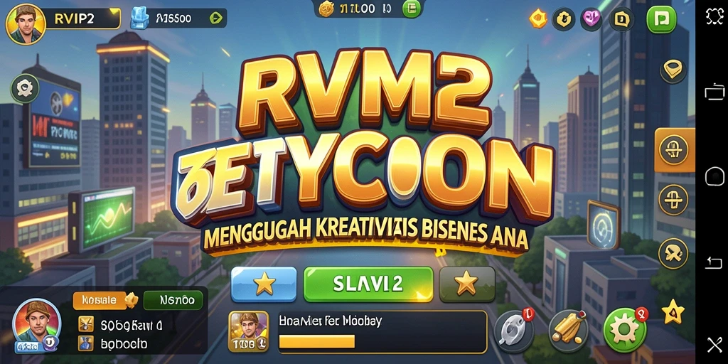 Tampilan gameplay RVIP2 menunjukkan pengelolaan bisnis yang menarik.
