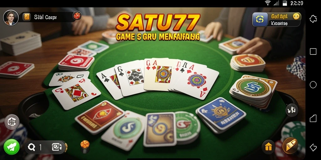 Tampilan gameplay seru dengan grafis menarik di SATU77.