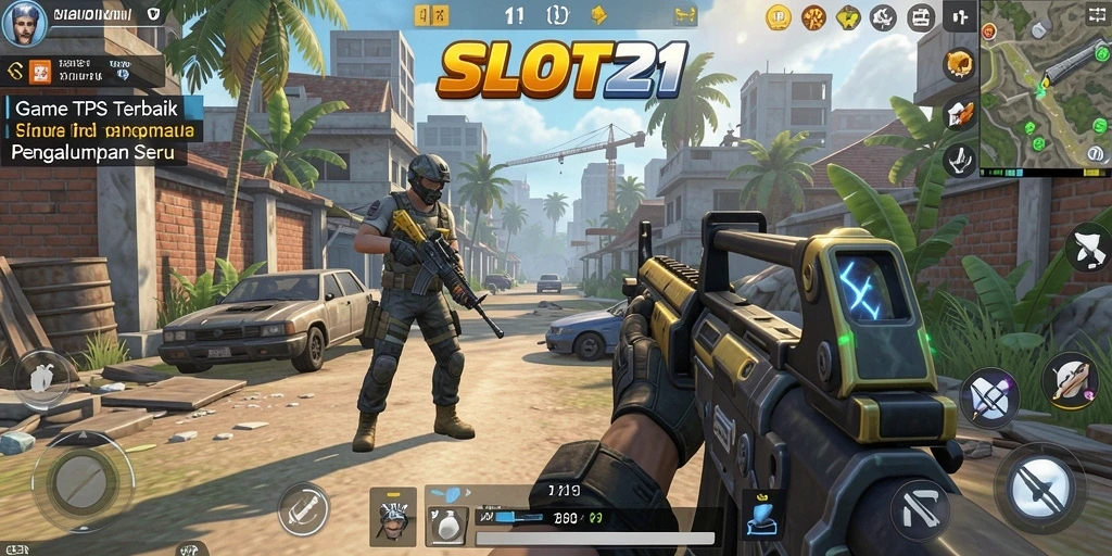Screenshot utama dari game TPS SLOT21 menampilkan aksi mendebarkan.