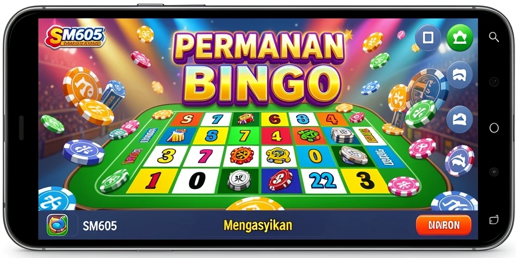 Tampilan gameplay Bingo yang seru dan interaktif dari SM605.