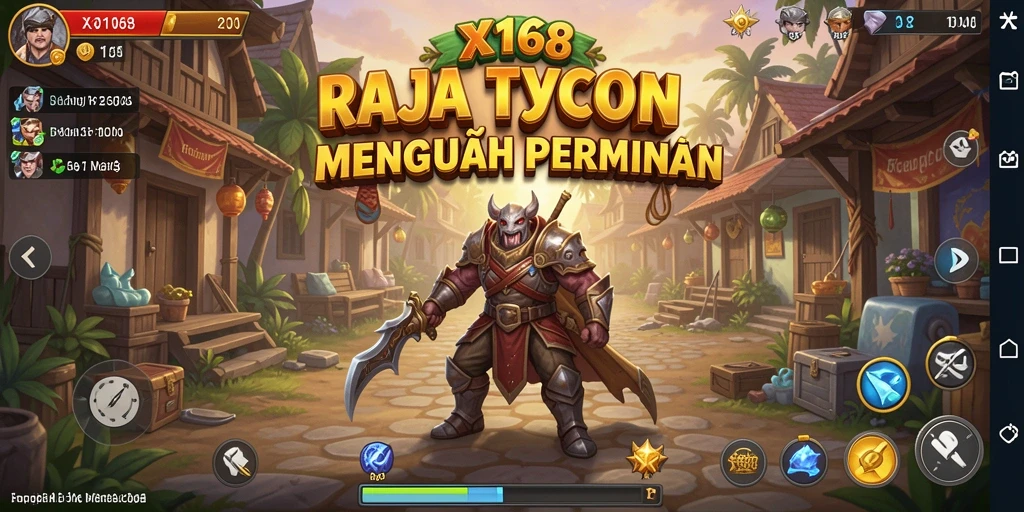 Screenshot utama X168 menampilkan gameplay Tycoon yang seru.
